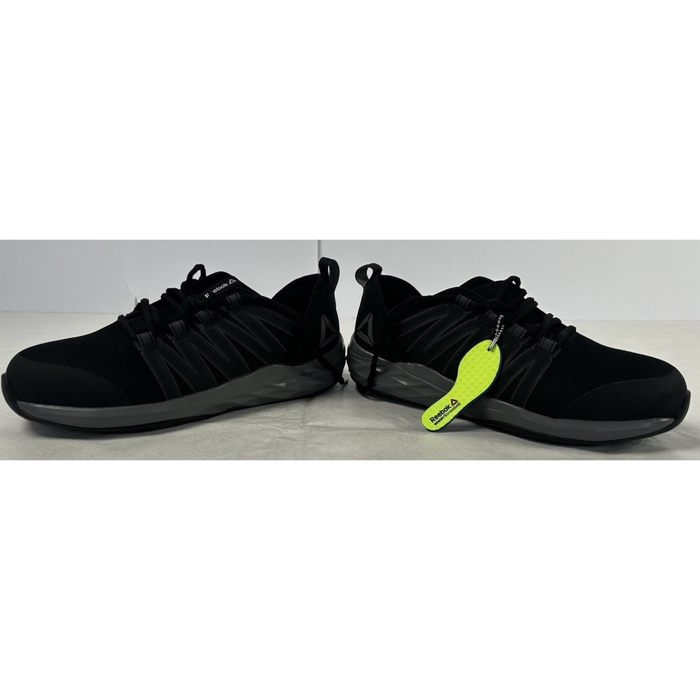 REEBOK ASTRORIDE UNISEX WORK ATHLETIC STEEL TOE BLACK SHOE RB2211 MENS 7 WOMEN 9 - Picture 14 of 15